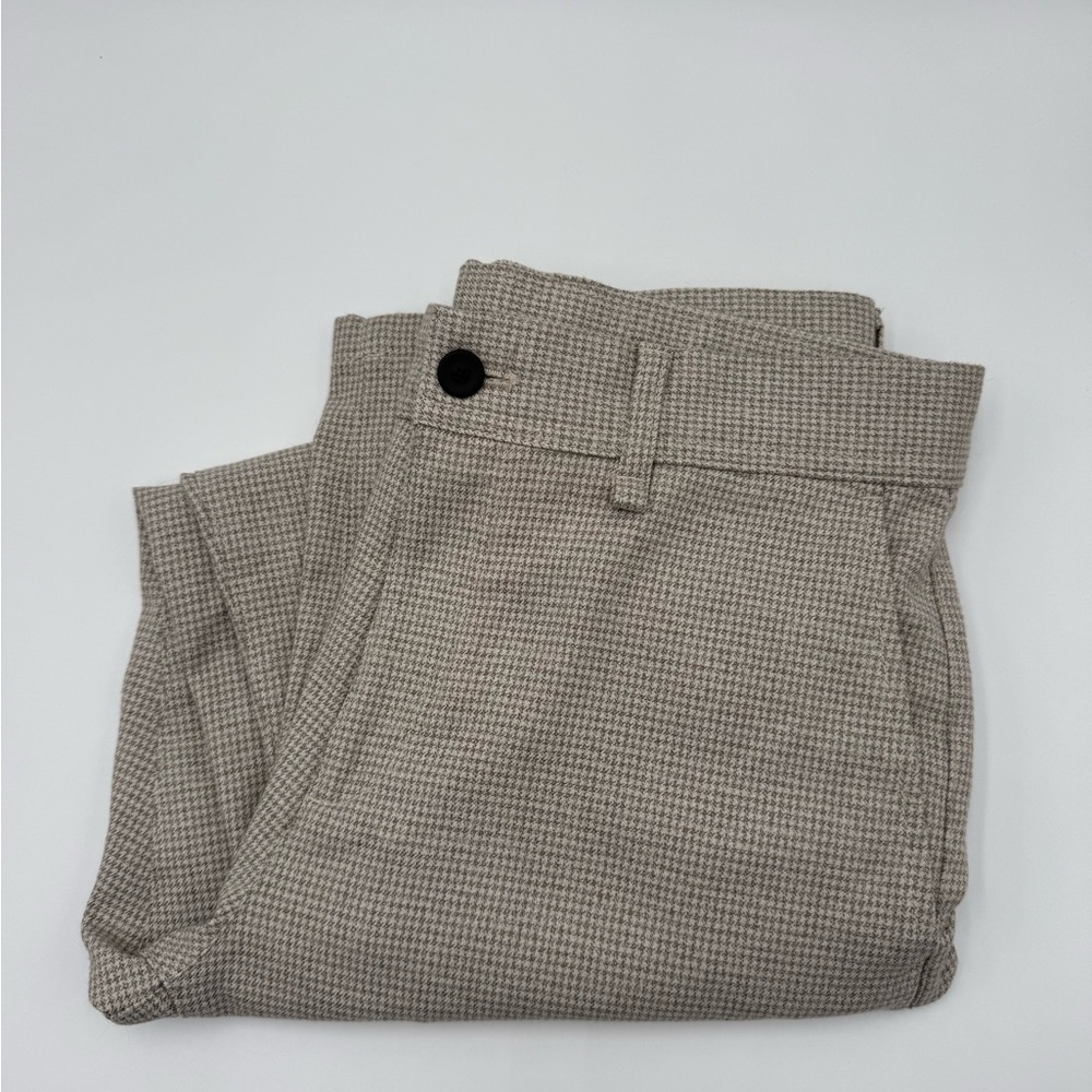Zara Men's Dress Pants - Beige Houndstooth